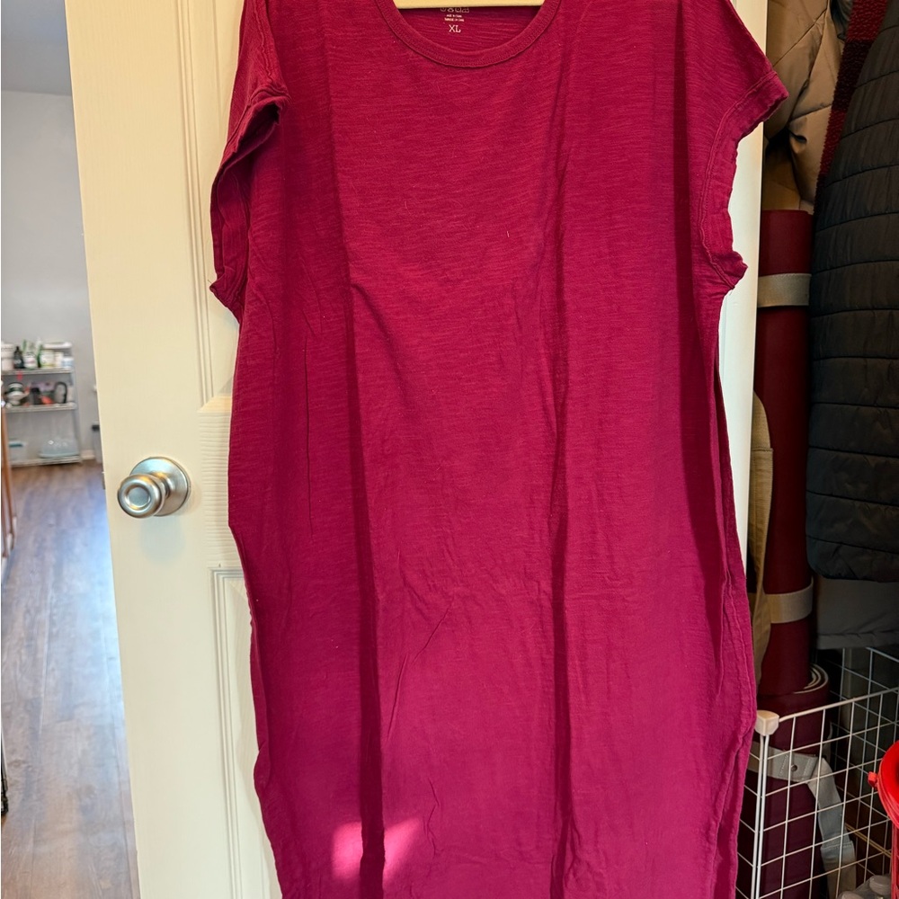 NATURAL LIFE Pink Short Sleeve Maxi Dress